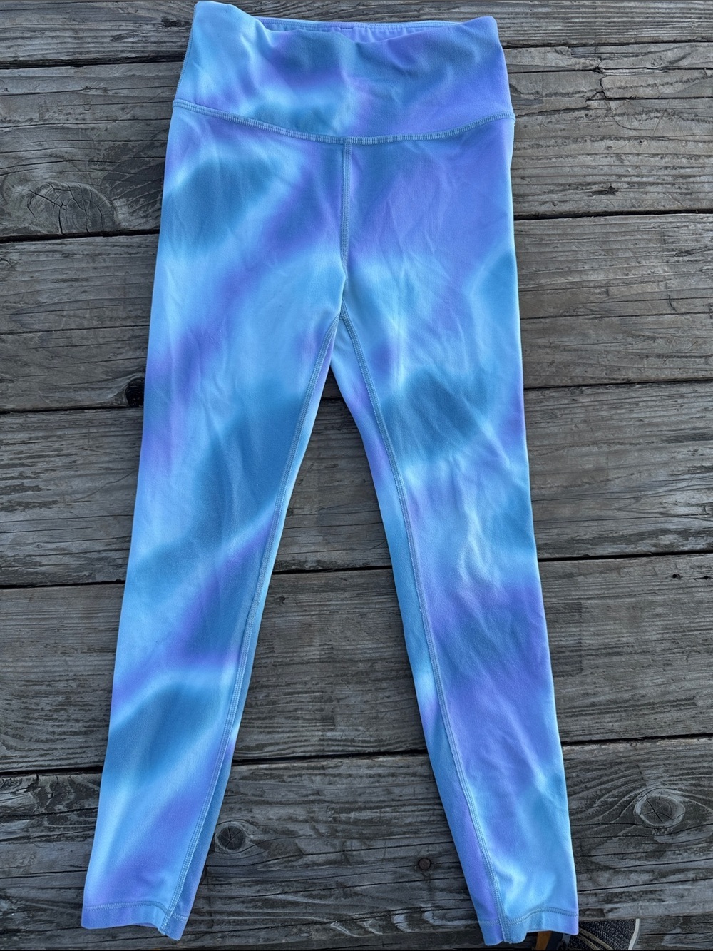 Athleta Girls Blue & Purple Swirl Leggings size S(7)